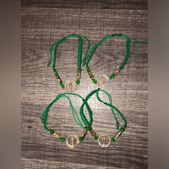 NIP -- 4 for $12 Saint Jude Medal Handmade Adjustable String Bracelets - Picture 3 of 3